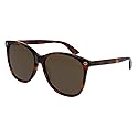 Gucci Casual Rectangular Sunglasses, Brown (Avana/Brown), 58