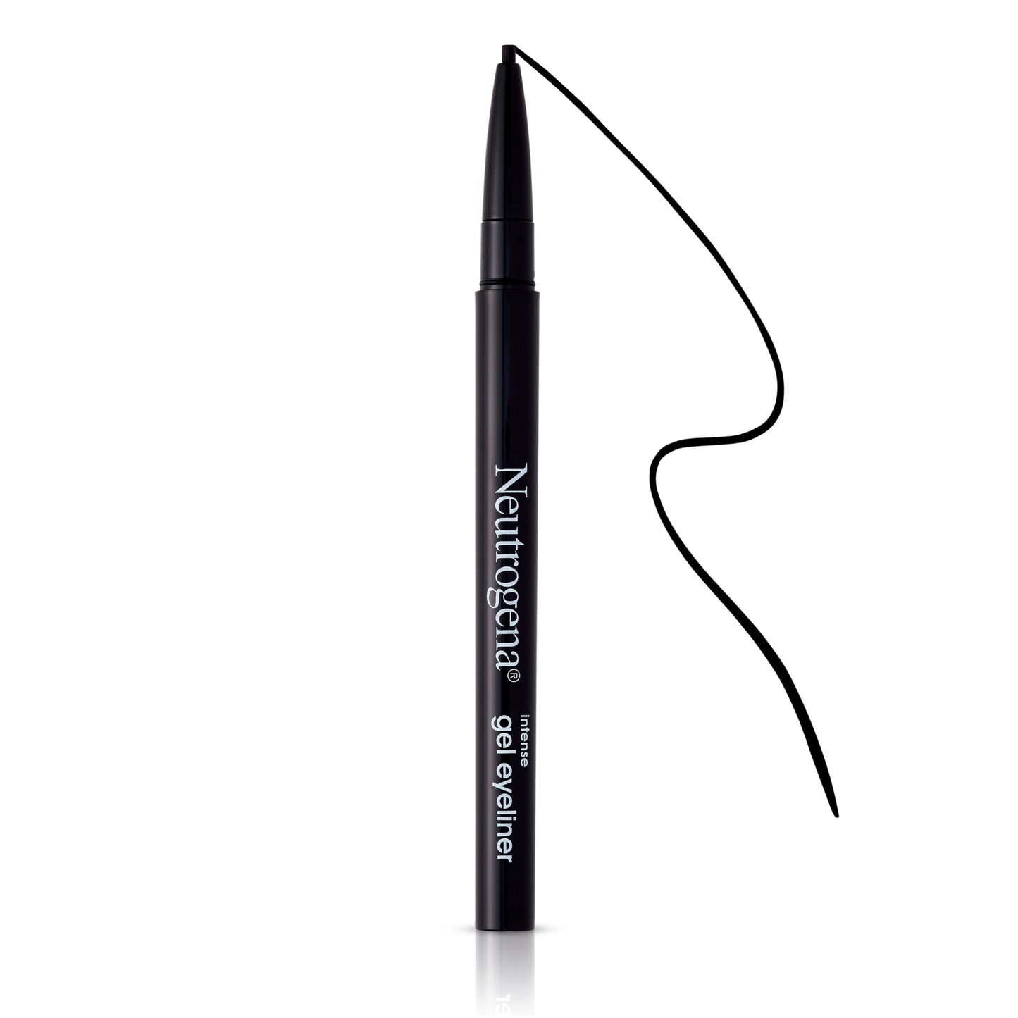 Neutrogena Intense Gel Eyeliner, Eye Makeup with Antioxidant Vitamin E, Bold Precision Eyeliner, Smudge- and Water-Resistant, Jet Black, 0.004 oz