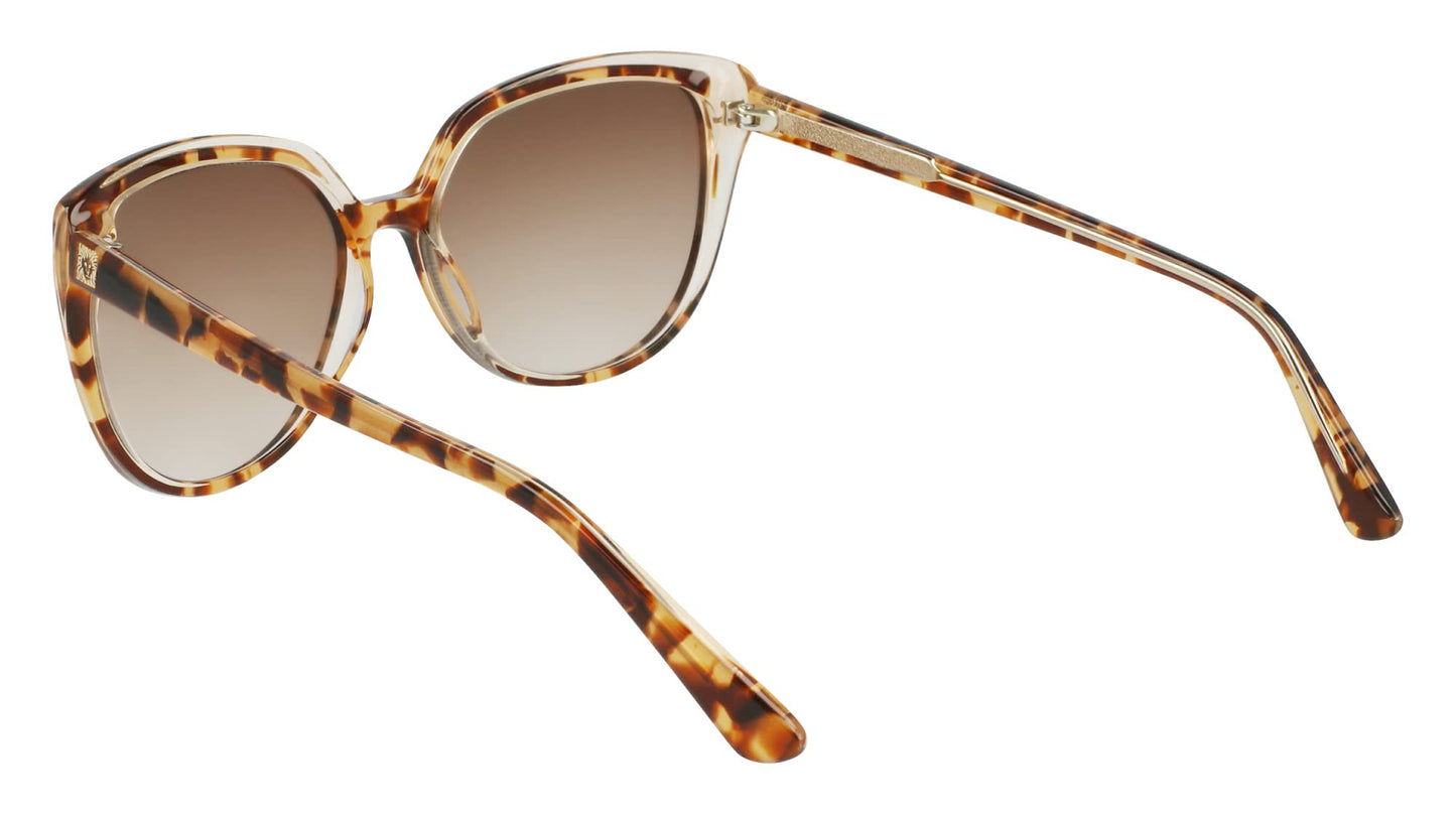 Anne Klein Women's Sunglasses AK7077 - Mocha Tortoise with Brown Gradient Lens