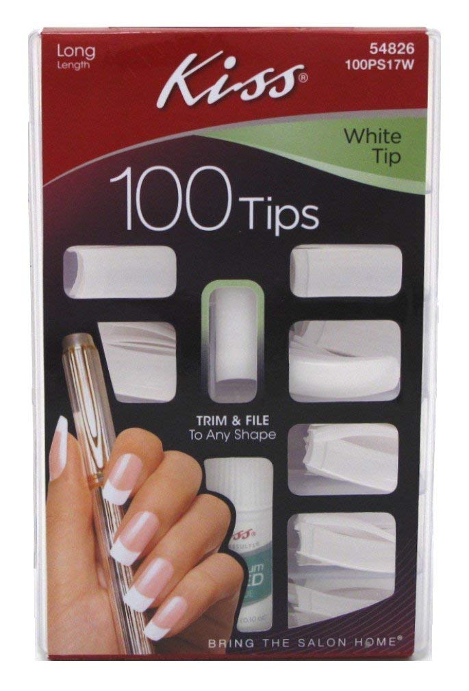 Kiss White Tip Puerto Rico Nails, 100 Count