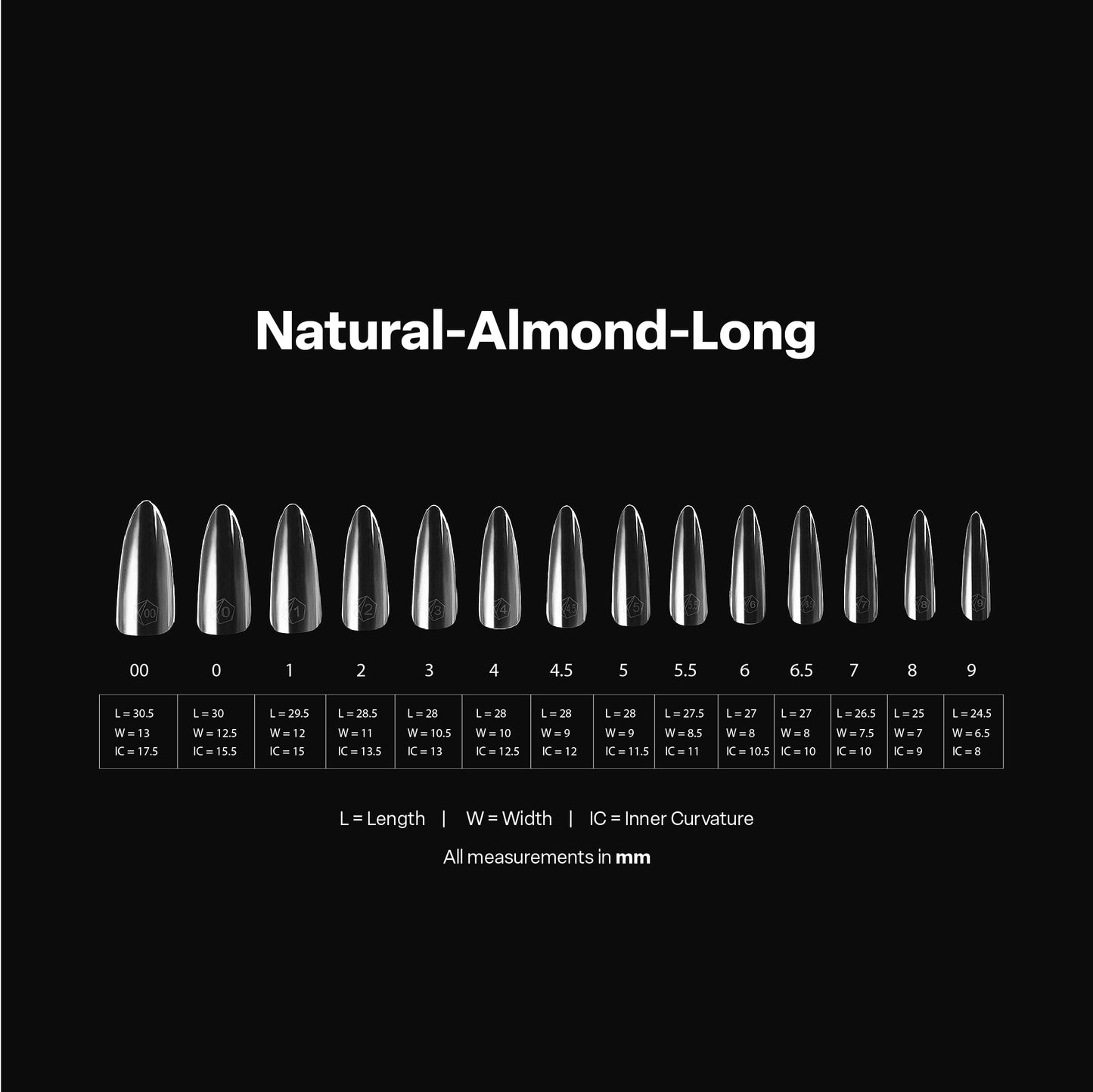 Apres Gel-X® Almond Box of Nail Tips | 280 Gel-X Tips, Soft Tips, 14 Sizes 00-9 | Half-sizes Included (Natural Almond Long, 280 Count) Beauty & Personal Care APRÉS