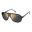 Carrera Unisex Sunglass Style Safari65/N Rectangular, Matte Black/Grey Gold Mirrored, 62mm, 15mm