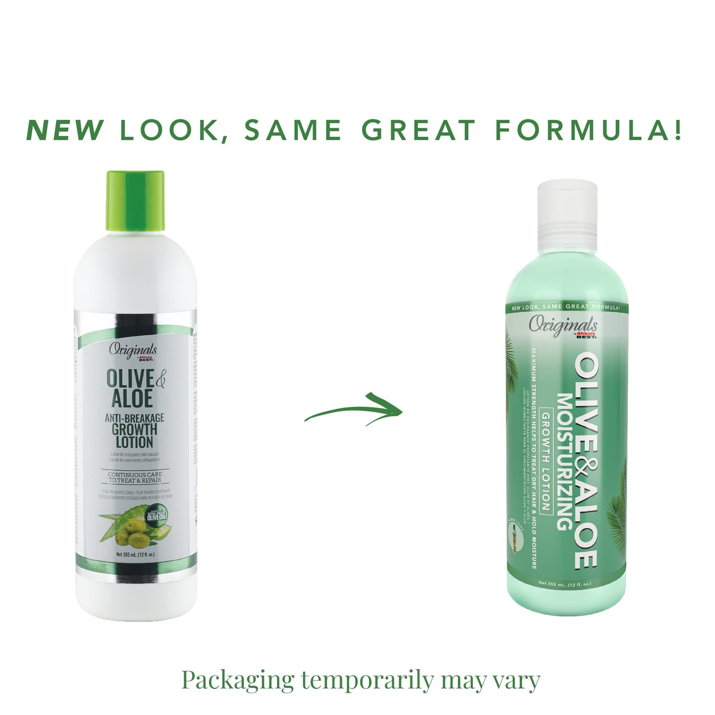 Originals by Africa's Best Olive & Aloe Moisturizing Growth Lotion, Ultimate Hydration Finishing Step, For All Hair Types and Textures, Petroleum