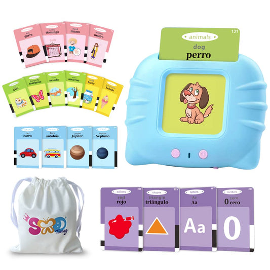TimingSXD Spanish Flash Cards – Bilingual ABC, Numbers, Colors & Shapes for Toddlers & Preschoolers, English/Spanish Learning Toy for Ages 2+