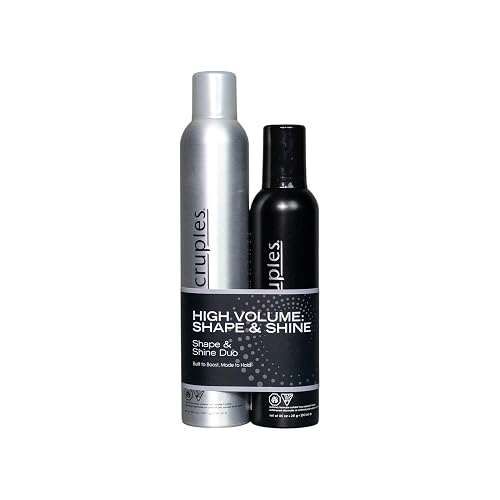 Scruples Shape & Shine Duo, 10.6oz High Definition Hairspray & 8.5oz Creme Parfait Volumizing Foam, Easily Style and Lock your Hair in place