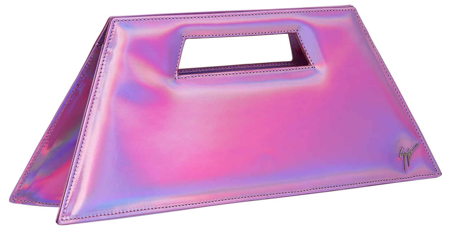 Giuseppe Zanotti, Meloee Leather Clutch, One Size, Pink