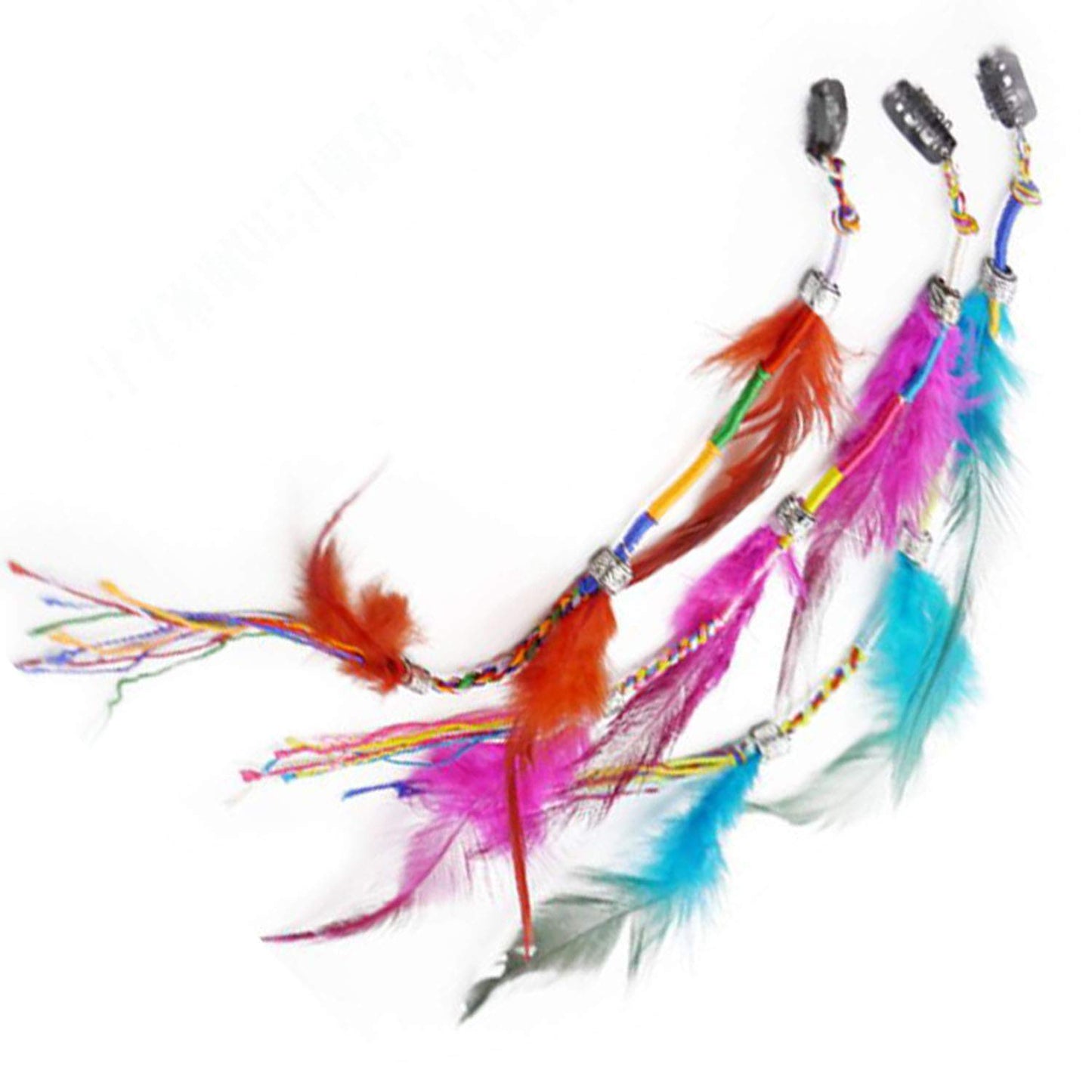 6 Pcs Hair Feather Clip in Handmade Boho Hippie Feather Clip Pirate Hair Accessories Halloween Hair Accessories Clips Festival Accessories for Girls