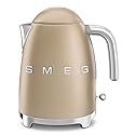 SMEG 50's Retro Style 7 Cup Electric Water Kettle with Automatic Shutoff, Removable Base, and Water Indicator, KLF03CHMUS, Matte Campagne
