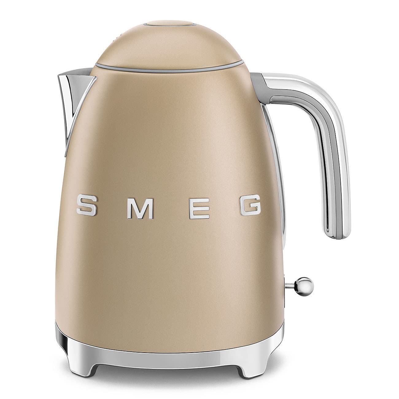 SMEG 50's Retro Style 7 Cup Electric Water Kettle with Automatic Shutoff, Removable Base, and Water Indicator, KLF03CHMUS, Matte Campagne