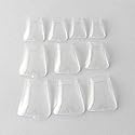 enForten 500 pcs Clear Crystal Duck Feet Style Duck Nail Tips Wide French False Nail Tips Acrylic Nail