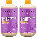 Alaffia Bubble Bath, Lavender 2-Pack - Long-Lasting Bubbles with Moisturizing Shea Butter, 32 Fl Oz