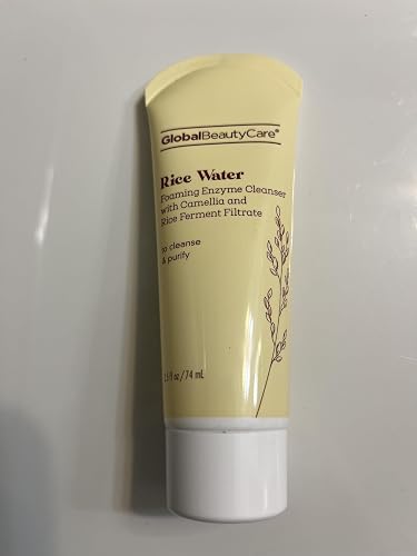 Global Beauty Care Rice Water Foaming Enzyme Cleanser with Camellia and Rice Ferment Filtrate, 2.5 fl oz