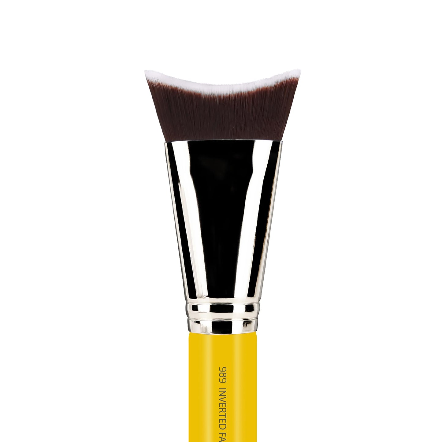 Bdellium Tools Professional Makeup Brush - Studio Series 989 Inverted Face Blending - With Soft Synthetic Fibers, For Blending (Yellow, 1pc)