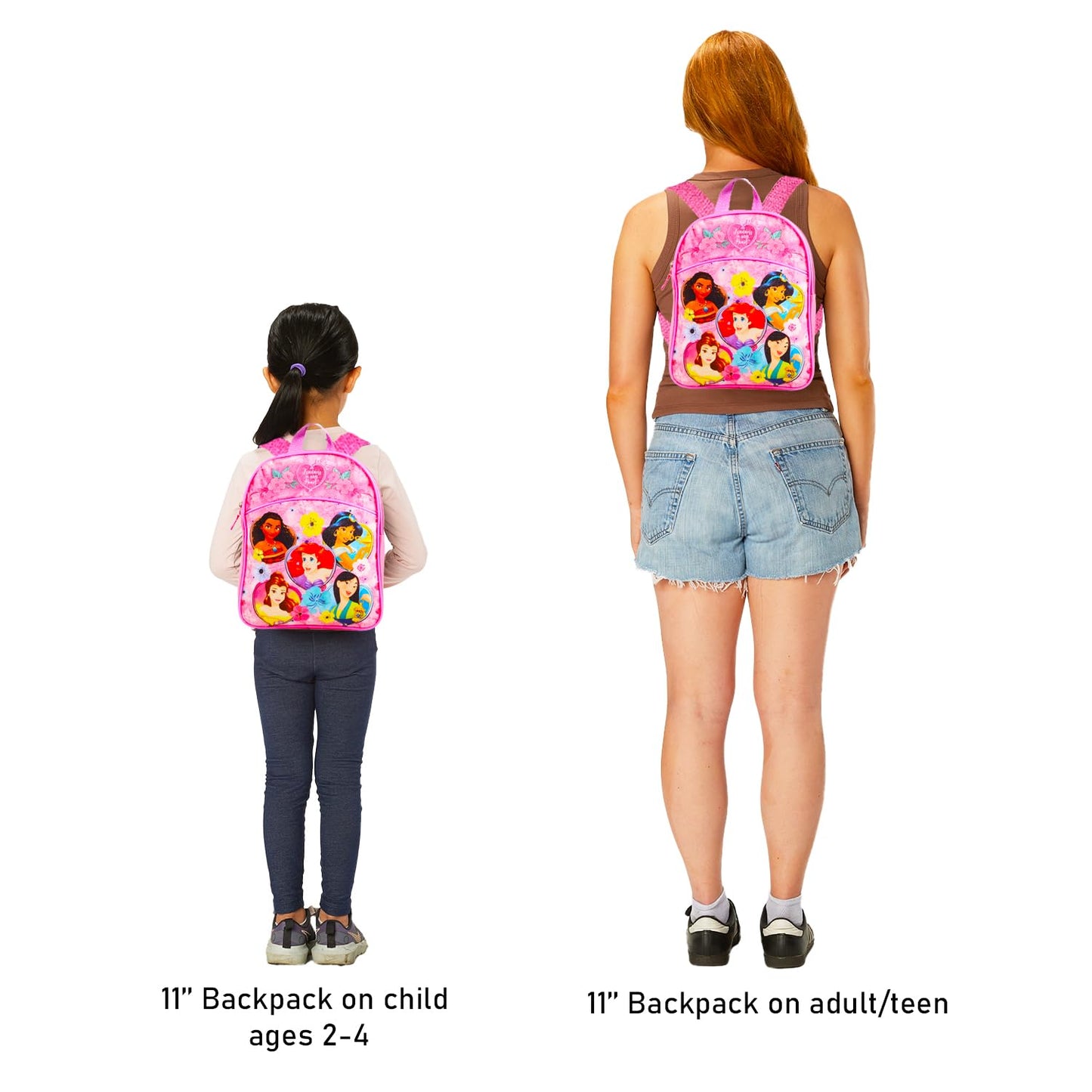 Disney Princess Mini Backpack Preschool Toddler Kindergarten ~ Deluxe 11" Princess School Bag with Stickers (Disney Princess School Supplies)