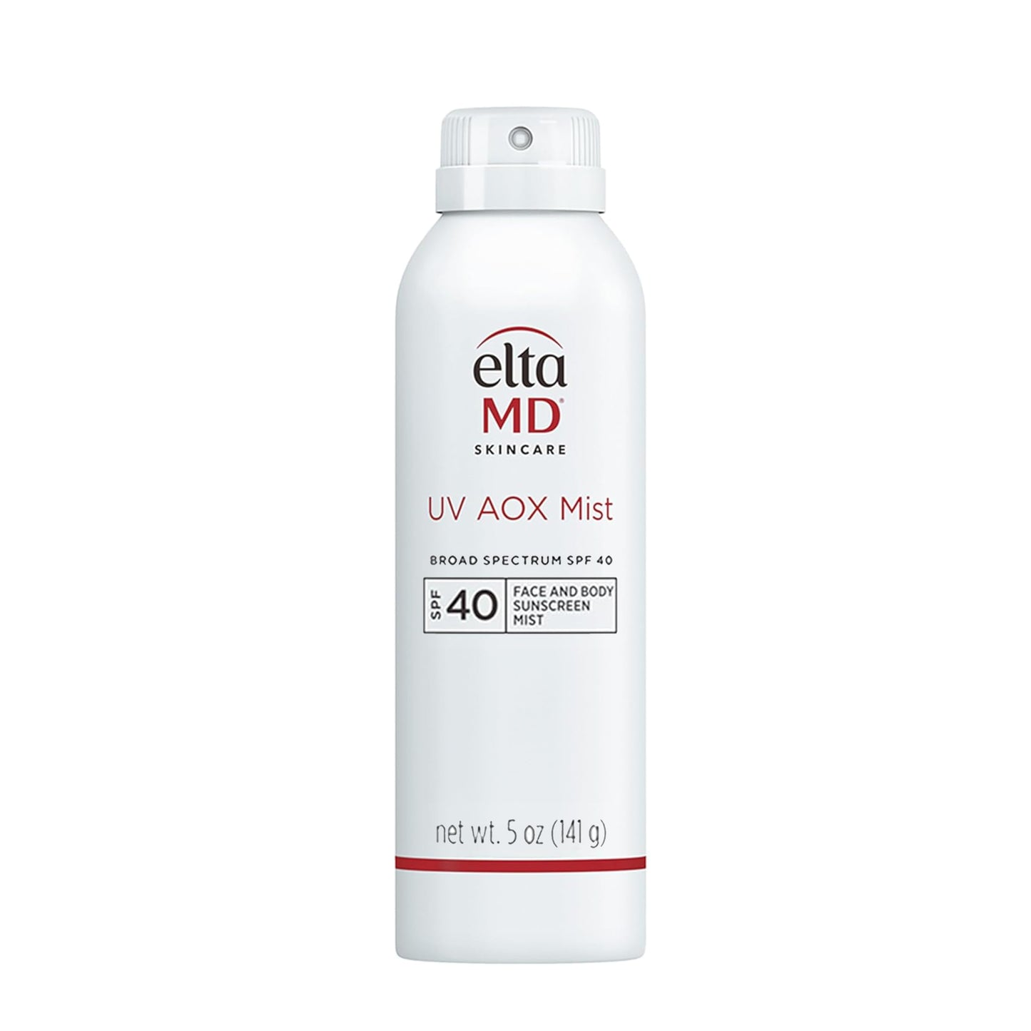 EltaMD UV AOX Mist Mineral Sunscreen Spray SPF 40, Broad Spectrum Face and Body Sunscreen with Zinc Oxide, 100% Mineral Active, Hydration Boost