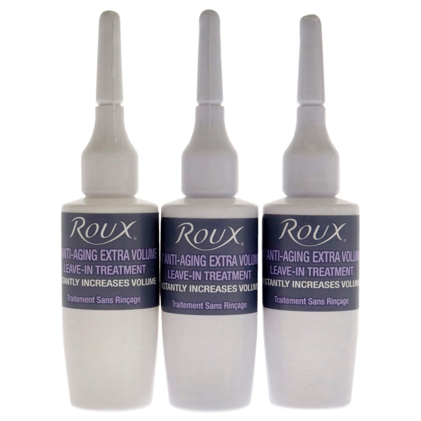 Roux Collagen Leave in Treatment, Anti Aging Ampolletas 07 Anti-Aging Extra Volume Formula, 3 Count, .5 Fl Oz Each