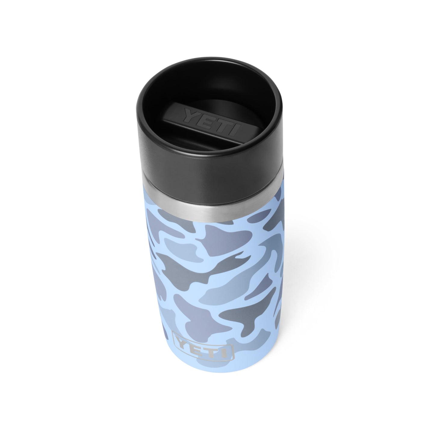 YETI Rambler 12 oz Travel Bottle, Stainless Steel, Vacuum Insulated with Leakproof Commuter Cap, Blue Camo