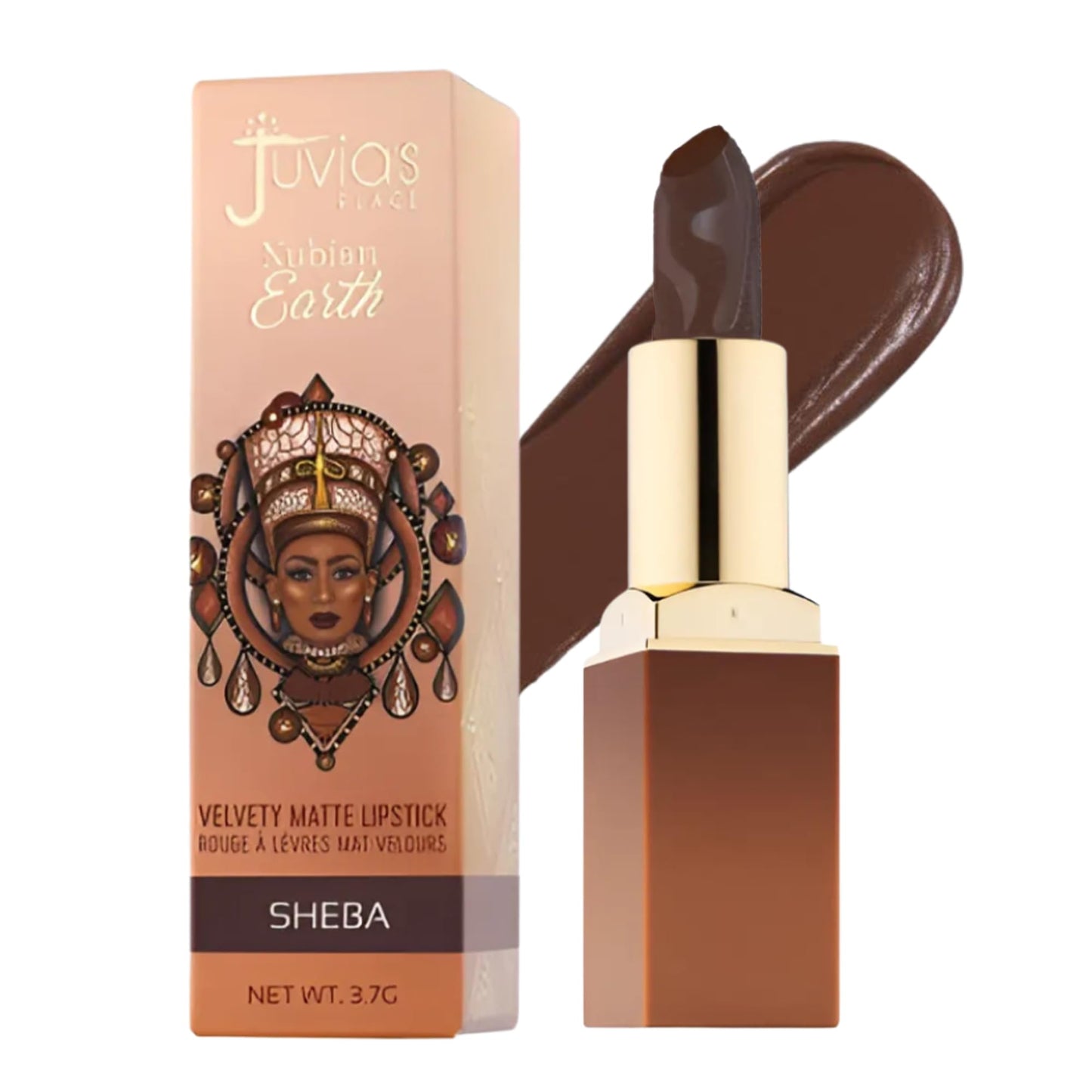 Juvia's Place Nubian Earth Matte Lipstick Sheeba - Hydrating Long-lasting Lipstick, Richly Pigmented Lip Makeup, Creamy with Matte Finish Beauty & Lip