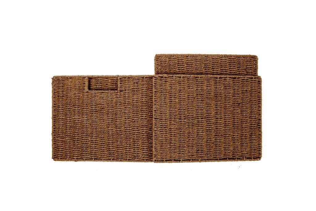 Trademark Innovation Foldable Storage Brown Basket with Iron Wire Frame