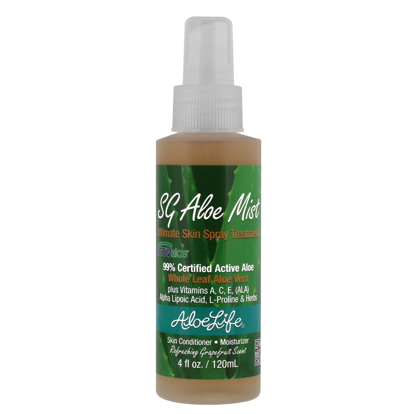Aloe Life SG Aloe Mist Gel - Topical Skin Conditioner, Whole Leaf Aloe Vera Juice Concentrate, Contains Special Skin Actives, Vitamin A, C, & E, Helps
