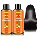Ginger Shampoo and Conditioner Set, Anti Frizz Shampoo & Keratin Moisturizing Conditioner for Dry, Frizzy Damaged, Hair Care Essence for Hair Growth