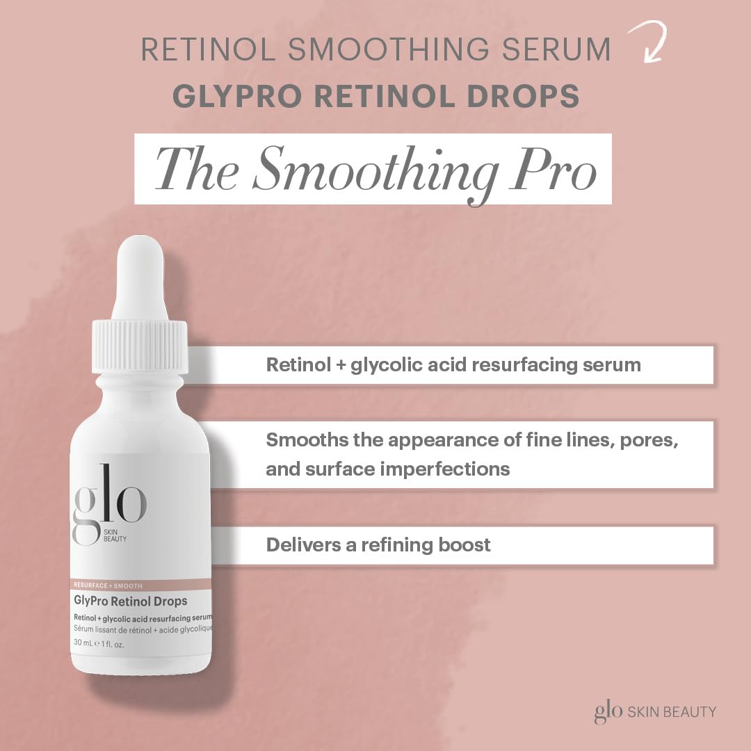 Glo Skin Beauty GlyPro Retinol Drops | Retexturizing and Renewing, Smooths the Appearance of Fine Lines, Pores, and Surface Imperfections