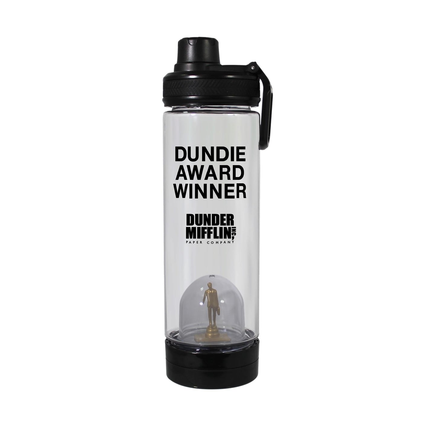 JUST FUNKY The Office Dunder Mifflin Water Bottle - 17 oz Hydro Tumbler Flask with Vibrant Character Design - Leakproof, Large Twisting Cap & Firm