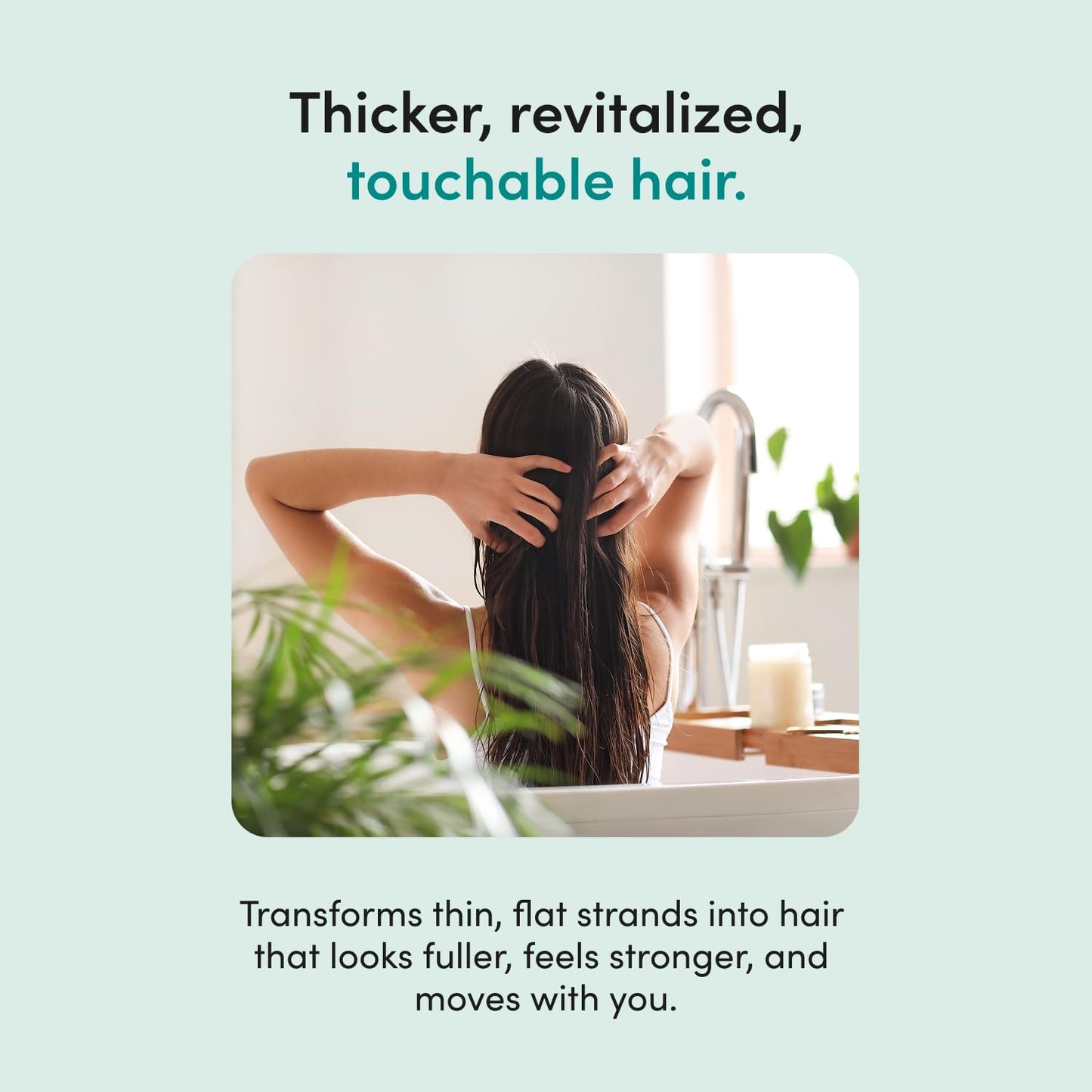 hers Triple Threat Shampoo & Conditioner Set - Biotin, Saw Palmetto, & Pumpkin Seed Oil Formula - Thickens & Hydrates - Color-Safe, Paraben-Free