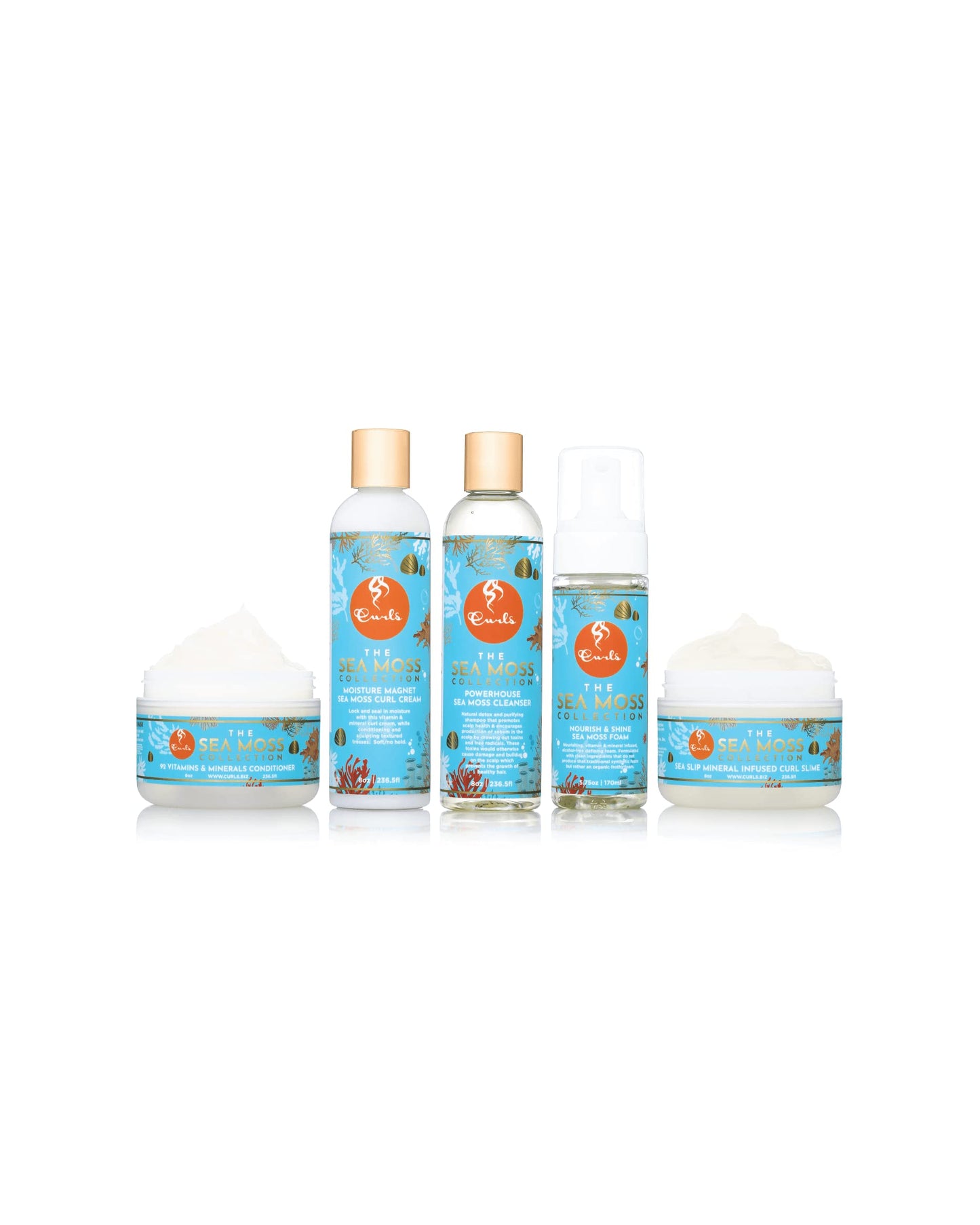 Curls Sea Moss Mineral Infused Slime Hair Jelly - Promotes Healthy Growth, Protects from Styling Damage, Delivers Shiny, Defined, Hydrated Hair - 8oz