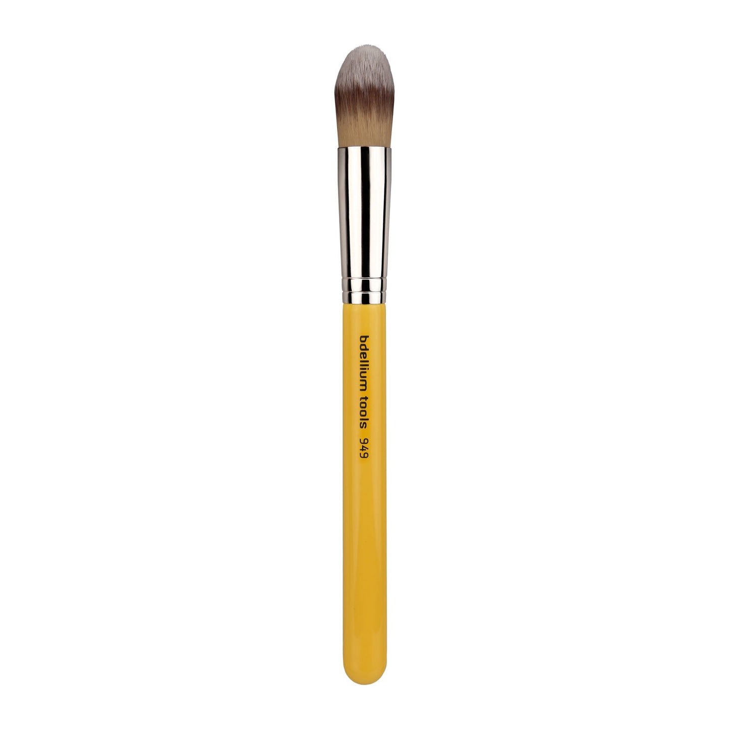 Bdellium Tools Professional Makeup Brush - Studio Series 949 Pointed Foundation - With Soft Synthetic Fibers, For Foundation & Concealing (Yellow