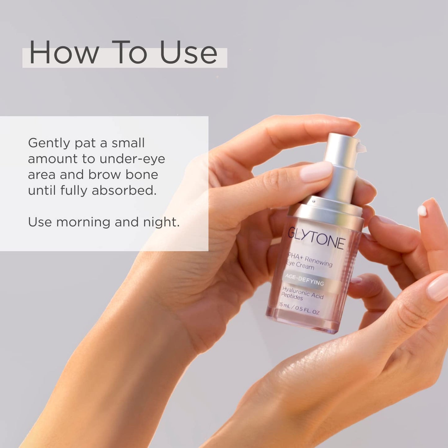 Glytone Age-Defying PHA+ Renewing Eye Cream for Wrinkles| Anti aging Under Eye Cream with Hyaluronic Acid Peptides| Targets Puffiness, Bags, Wrinkles