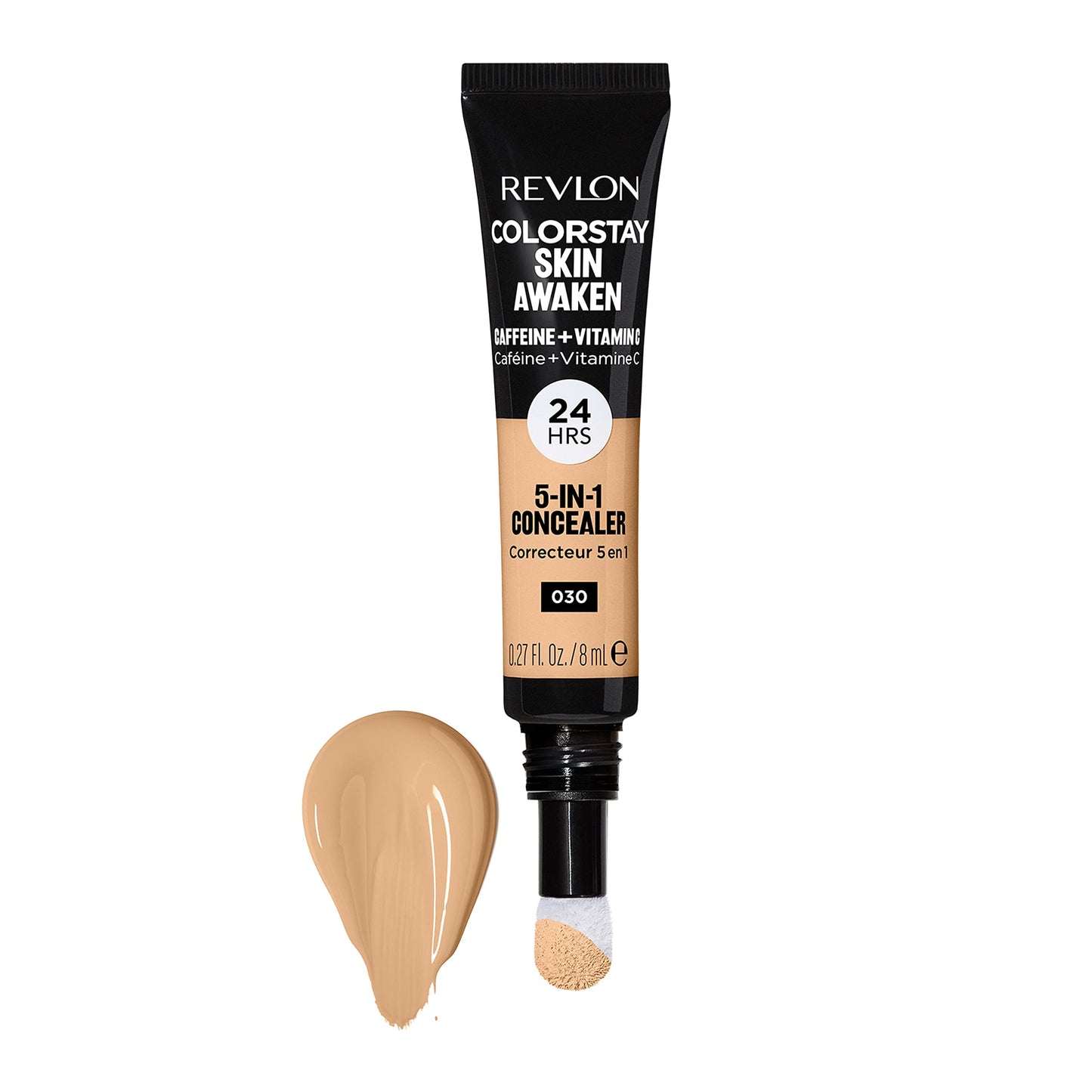 Revlon ColorStay Skin Awaken 5-in-1 Concealer, Lightweight, Creamy Longlasting Face Makeup with Caffeine & Vitamin C, For Imperfections, Dark Circles