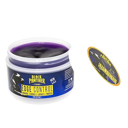 Black Panther Edge Control Gel For 4C Natural And Relaxed Hair, Enriched With Multi Vitamins, Non-Greasy, Non-Flaking, No White Cast, 24 hrs hold