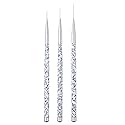 Tbestmax Professional Fine Nail Art Liner Brush UV Gel Painting Acrylic Nail Brushes Striping Brushes for Short Strokes, Details, Blending, Elongated