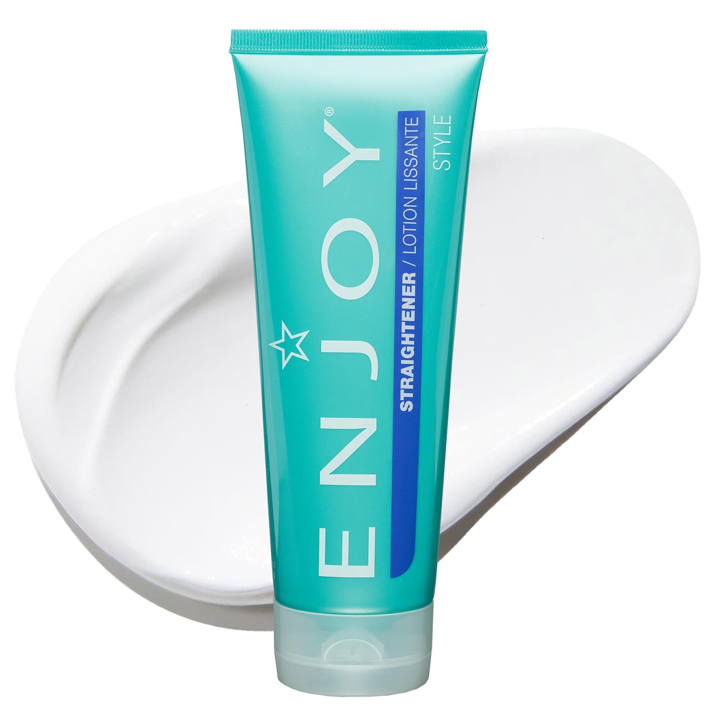 Enjoy Straightener, Smoothing and Frizz Control Cream for Coarse or Curly Hair, Non-Chemical Hair Straightening Balm for Sleek and Soft Styles, 8 Oz