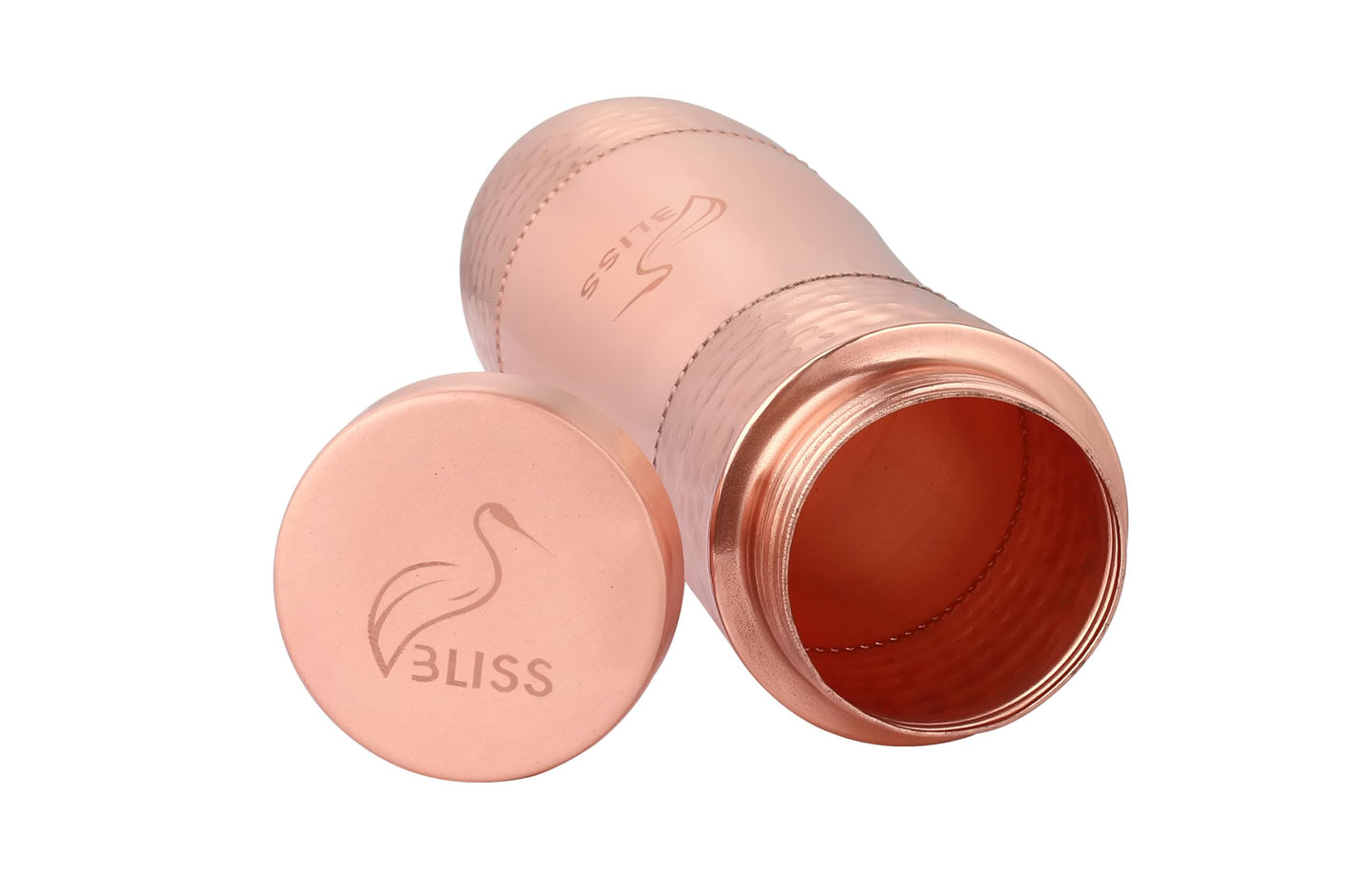 VBLISS 100% Pure Copper Water Bottle - 32 oz Leak-Proof, Ayurvedic Health Benefits, Eco-Friendly, BPA-Free Copper Drinkware for Travel, Sports