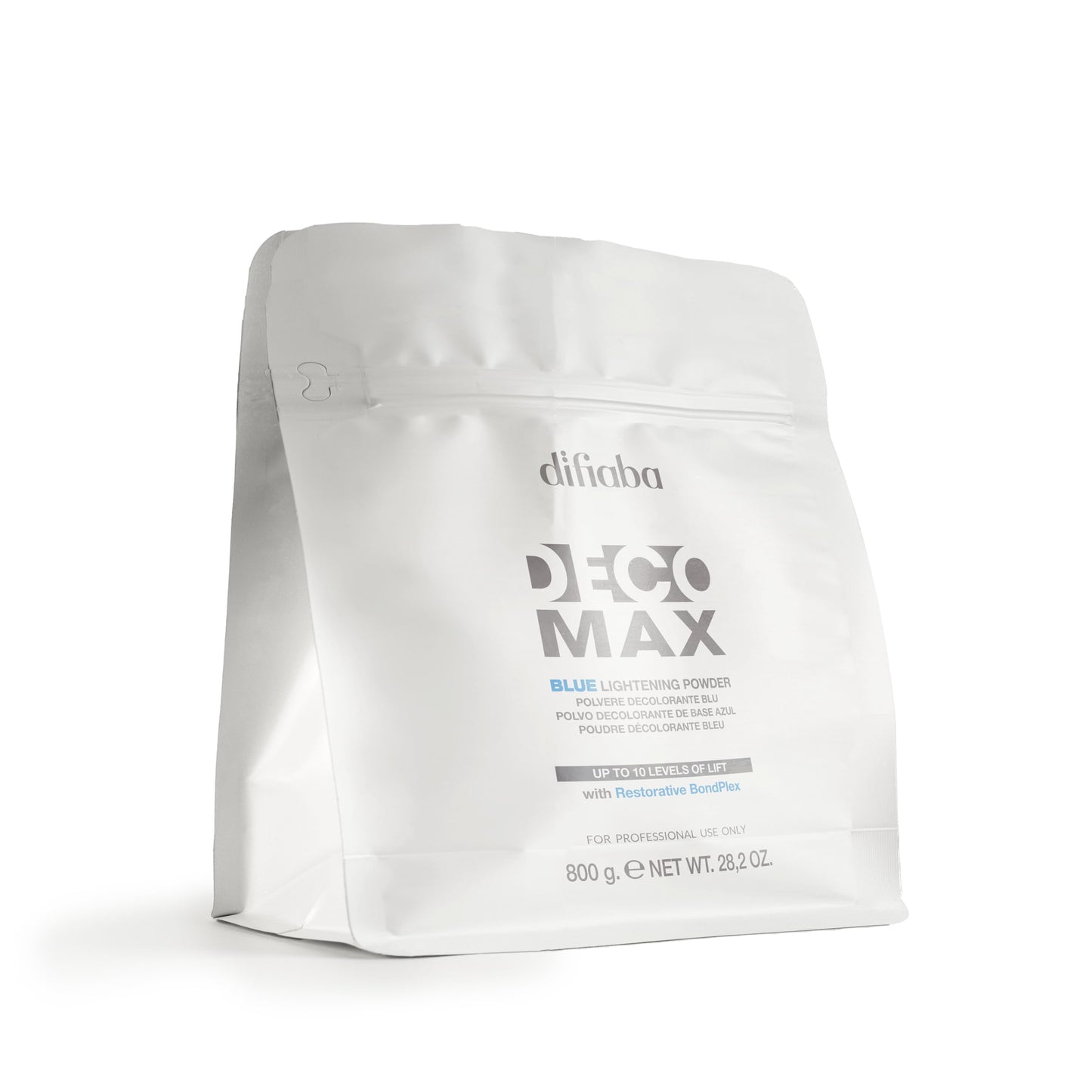 DIFIABA - Decomax Hair Lightener - Blue Dust-Free Powder Lightener - For All Lightening Techniques - Up to 10 Levels of Lift - with Anti-Yellow
