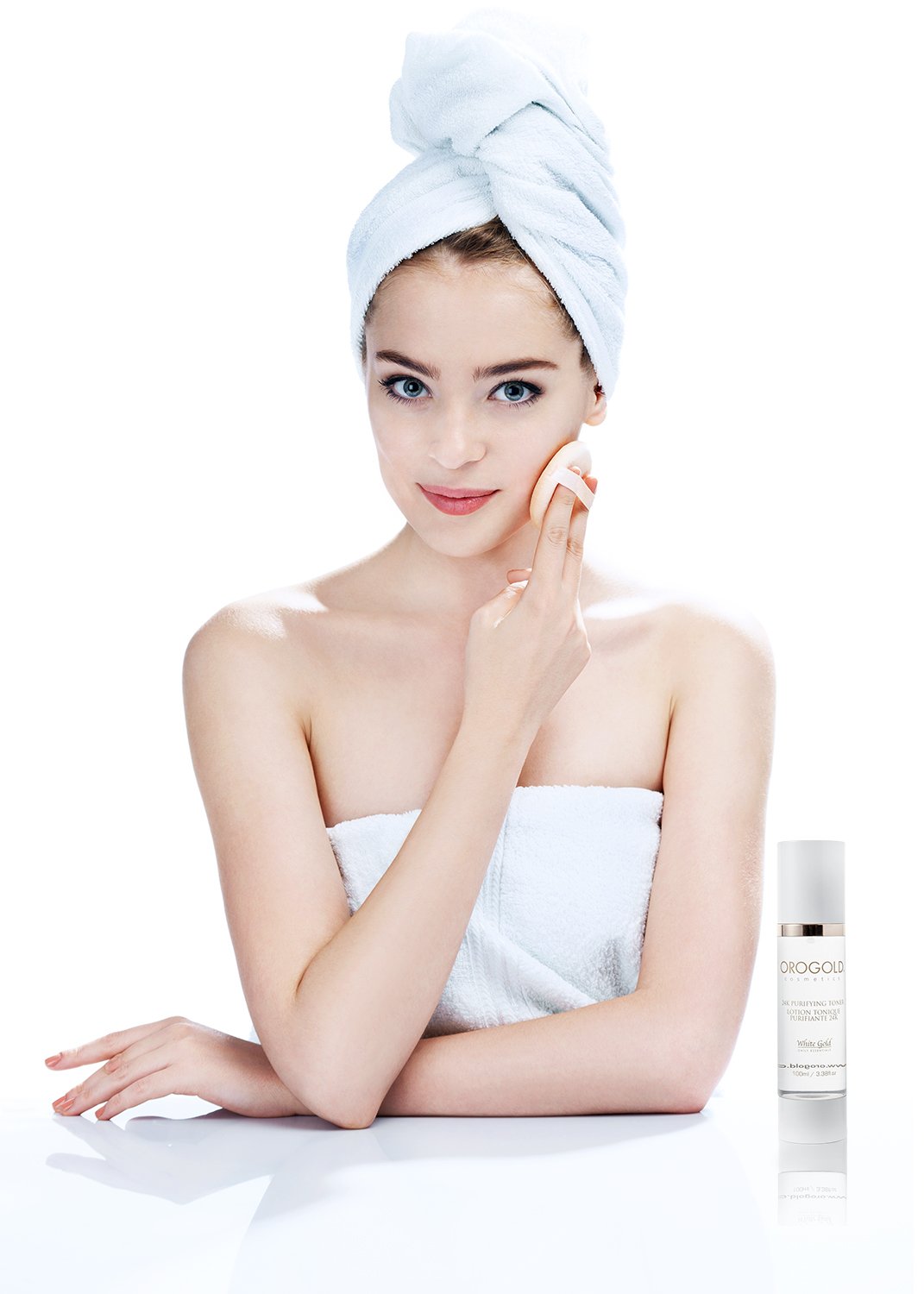 Orogold White Gold 24K Purifying Facial Toner, Face Toner with Gold, Aloe Vera and Chamomile, 100 Mililiter / 3.38 Fl.Oz.