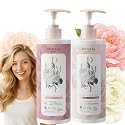 DEMIKI Japanese Shampoo and Conditioner Set for Women,Sulfate Free Shampoo for Oily Hair,Paraben Free, Sulfate Free, Rose Scent,Clarifying Shampoo