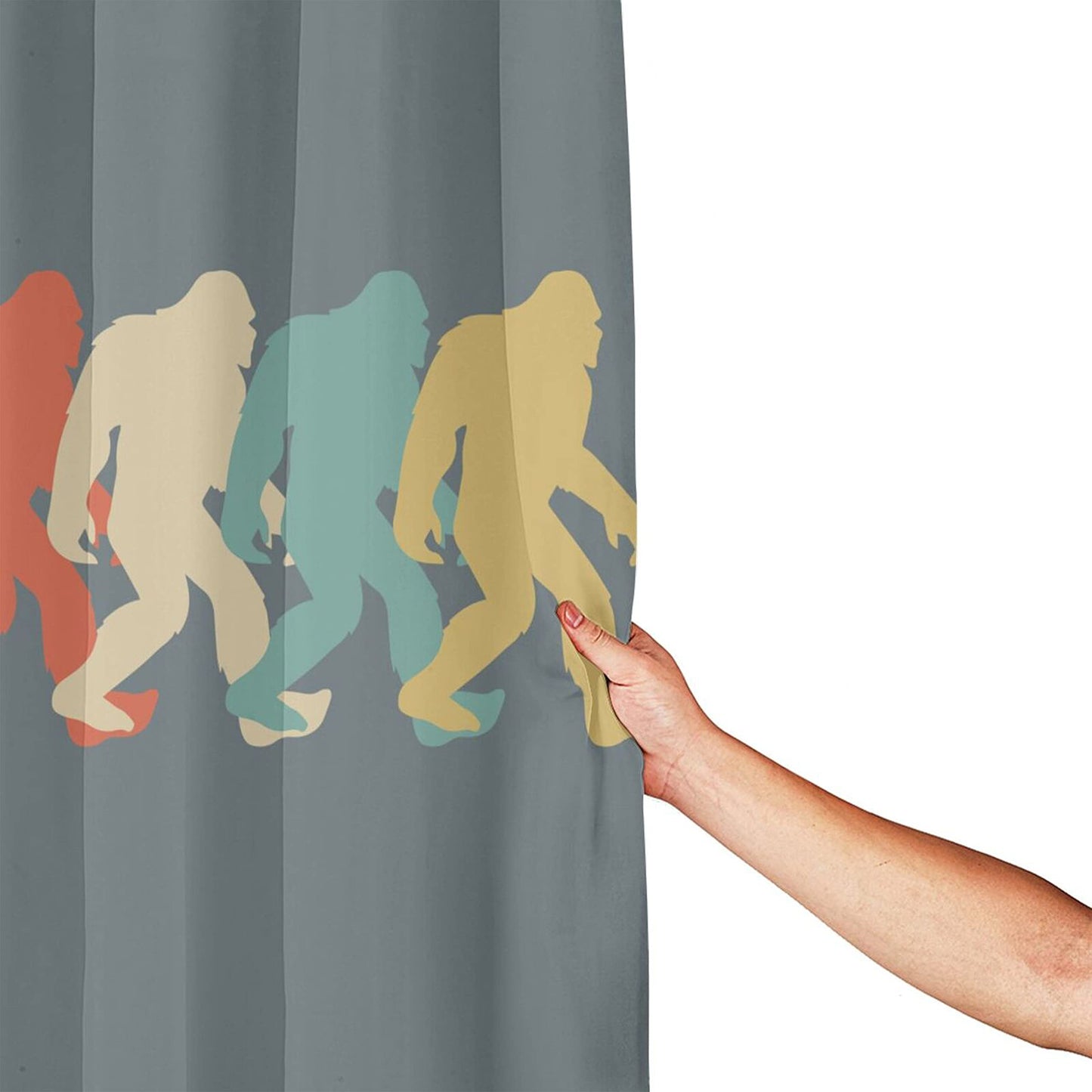 MOCSONE Retro Bigfoot Sasquatch Elegant Polyester Shower Curtain Water-Repellent Shower Curtains Bathroom Sets for Home/Hotel Decor 60inx72in