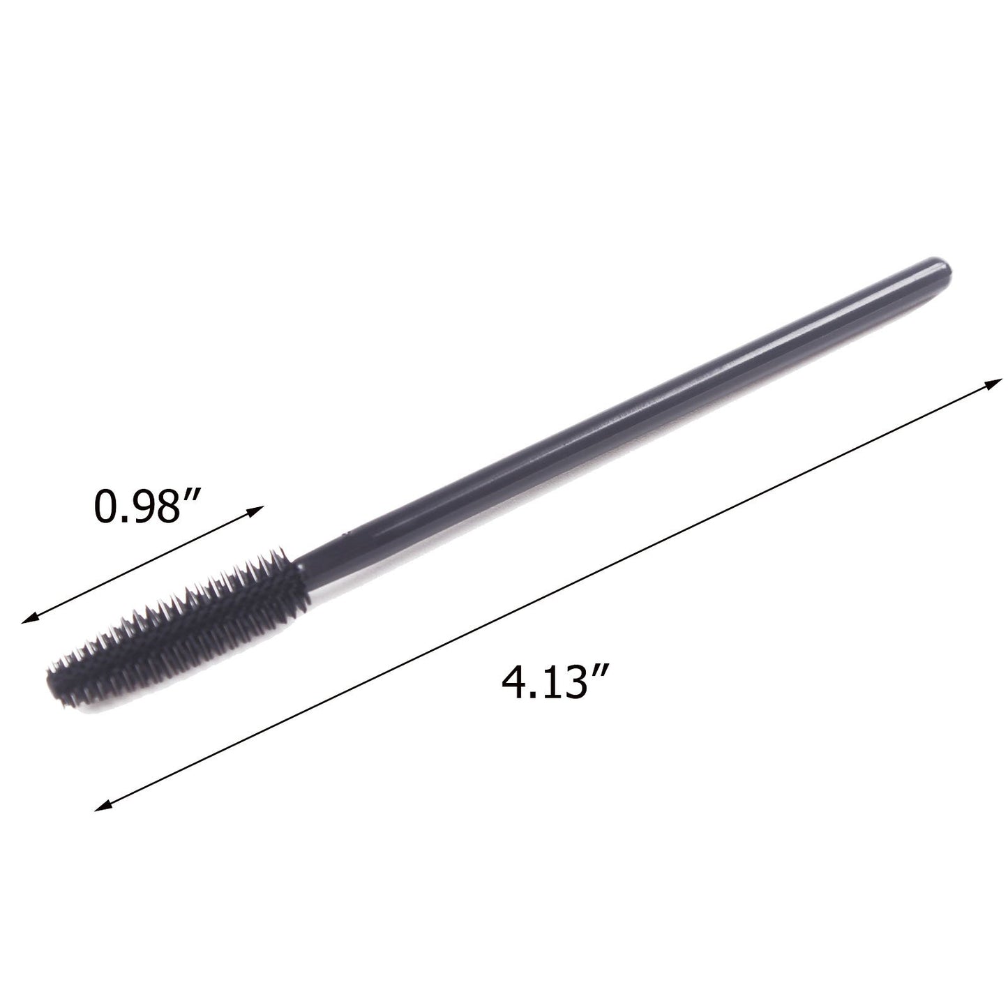 BIHRTC Pack of 100 One-Off Disposable Silicone Eyelash Mascara Brushes Wands Applicator Eyebrow Brush Makeup Tool Kit Set (Tower Shape - Black)