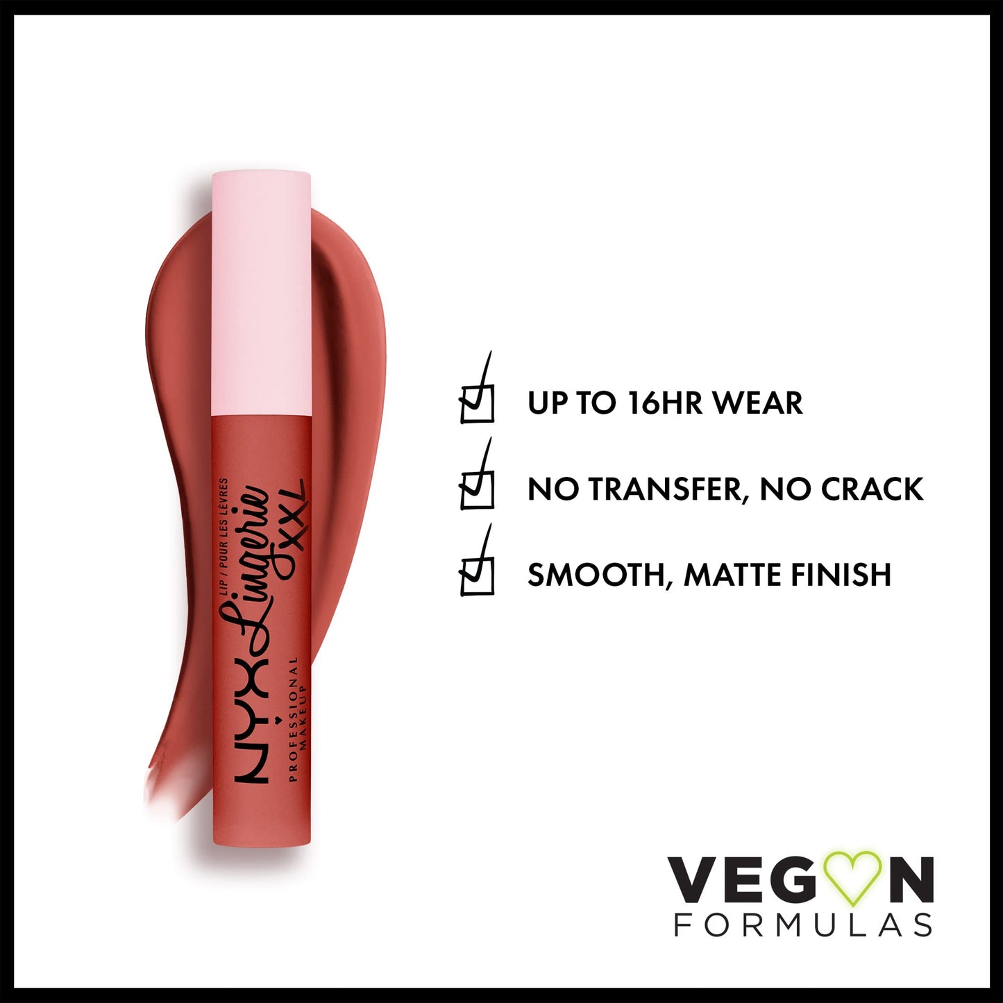 NYX PROFESSIONAL MAKEUP Lip Lingerie XXL Matte Liquid Lipstick - Peach Flirt (Orange Peach)