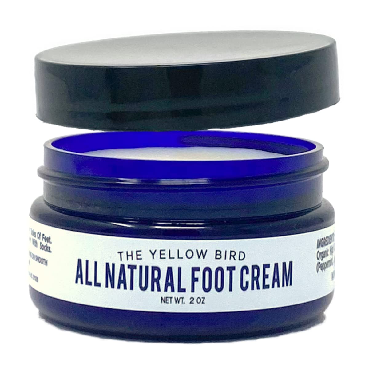 Yellow Bird Foot Cream - Hydrating Tea Tree Oil Foot Balm with Essential Oils. Natural Athletes Foot Treatment. Moisturizing Cracked Feet Repair