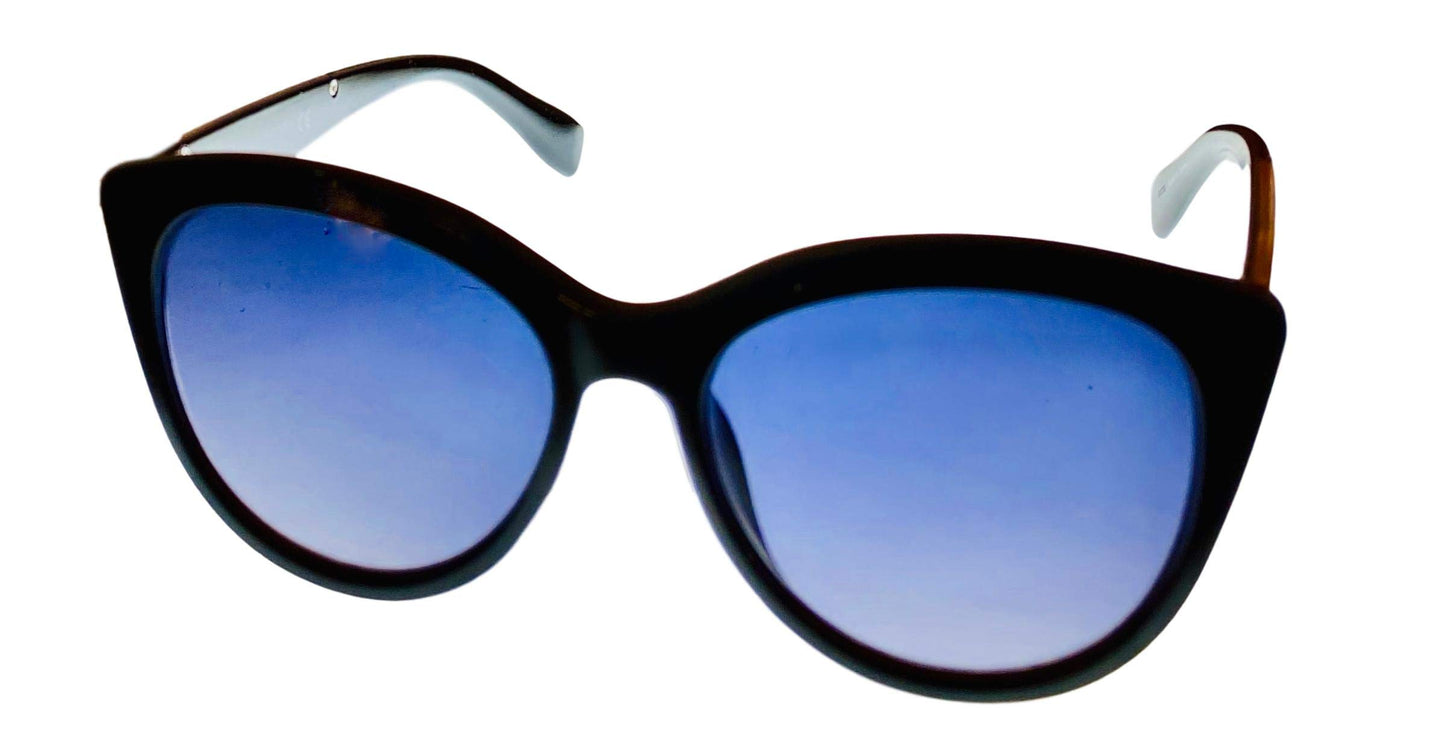 Kenneth Cole Reaction Womens Black Plastic Cateye Sunglass KC1373 1B