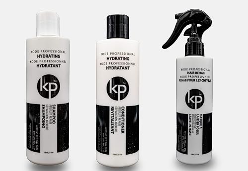 3pc Rehab Bundle: Hydrating Shampoo, Hydrating Conditioner and Hair Rehab Bundles (8oz Rehab)