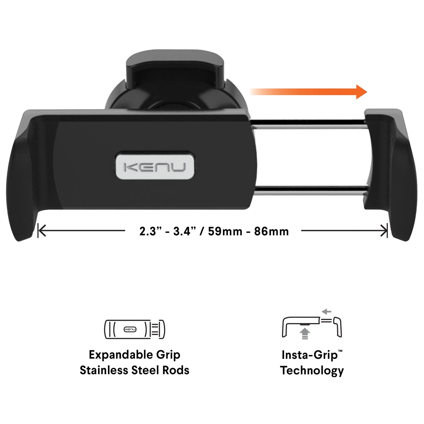 Kenu Airframe Ultra with Insta-Grip tech | Universal Smartphone Car Vent Mount Holder for All iPhone, Android, Pixel, Samsung, LG, Huawei, Xiaomi…