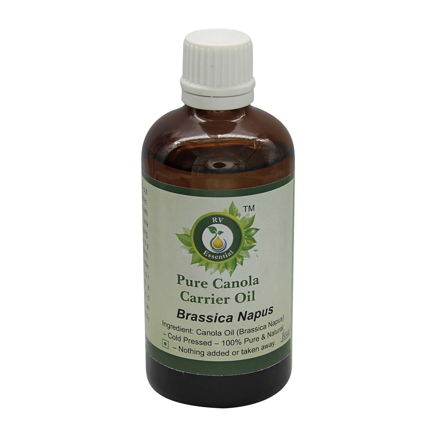 R V Essential Pure Canola Carrier Oil 50ml (1.69oz)- Brassica Napus (100% Pure and Natural Cold Pressed) Beauty and Personal Care R V Essential