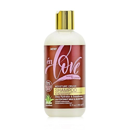 én Love Moisture Crush Shampoo for Curly & Wavy Hair with Natural Coconut Milk & Pure Aloe Vera for Deep Hydration | Deep Shine | Anti-frizz |
