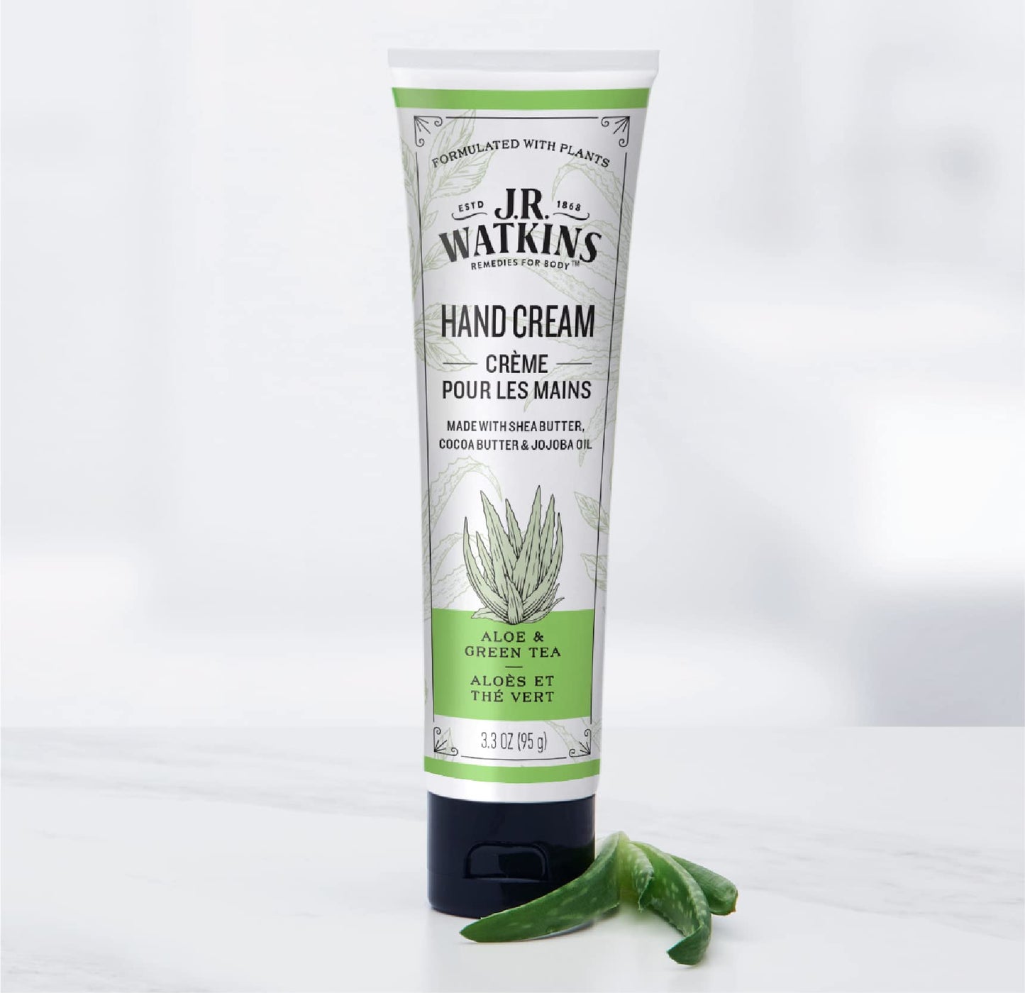 J.R. Watkins Natural Moisturizing Hand Cream, Hydrating Hand Moisturizer with Shea Butter, Cocoa Butter, and Avocado Oil, USA Made and Cruelty Free
