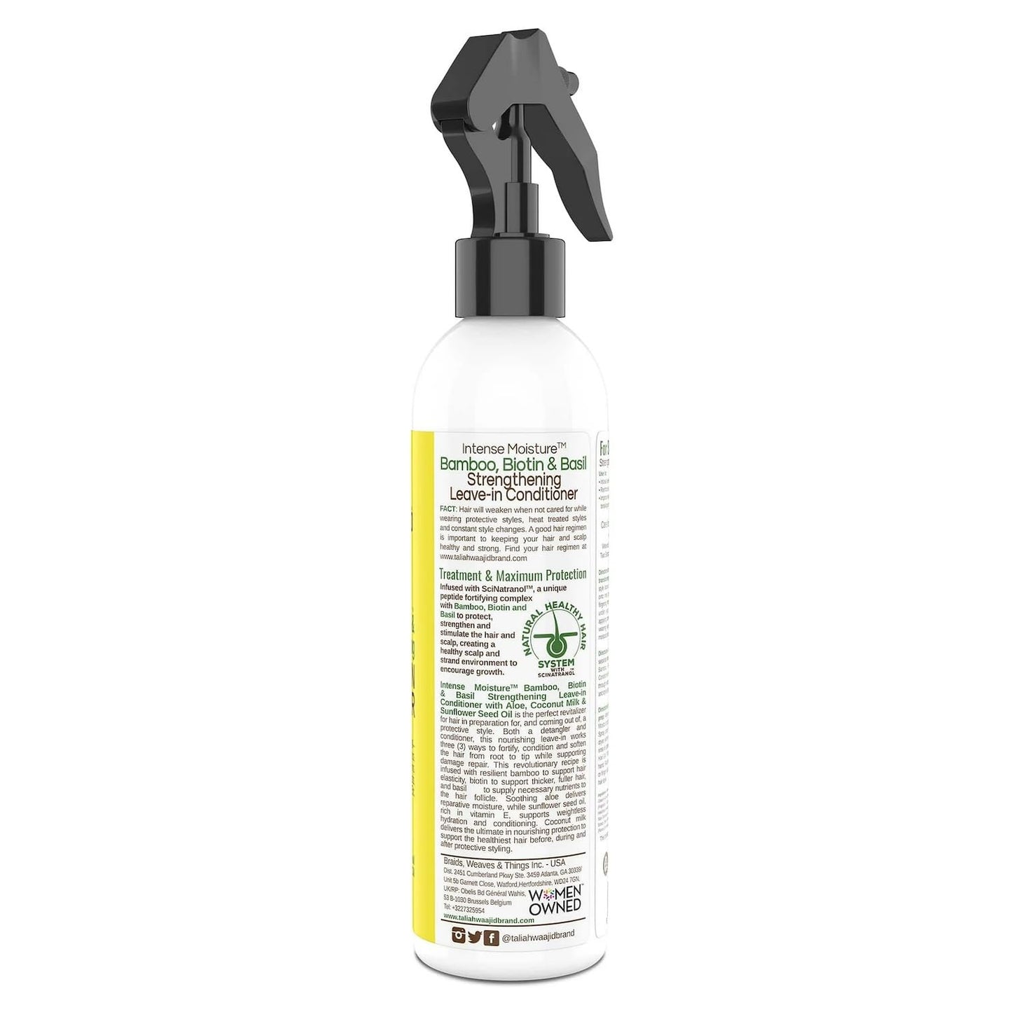 TTaliah Waajid Bamboo and Coconut Milk Strengthening Leave - In Conditioner - Protective Styles Strengthens Conditions Repairs - 8 oz